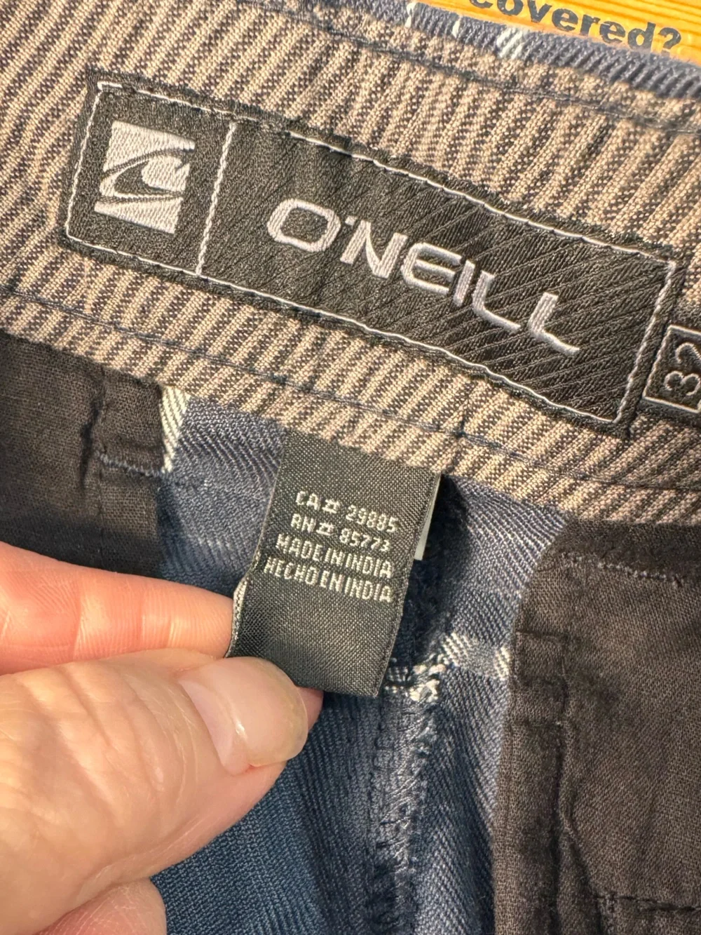 Quiksilver Charcoal and Beige Plaid Swim Shorts - Picture 8 of 12